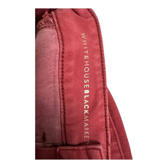 WHBM Sculpt Skinny Crop Jeans Basic Casual Denim Pants 00 XS Red - Picture 6 of 7